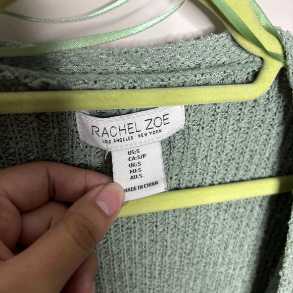 Rachel Zoe Green Open Cardigan Sz S - Picture 4 of 10